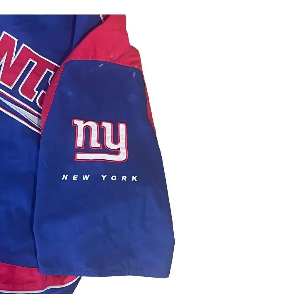 New York Giants Button Snap Front Embroidered Shirt - Size XXL - RARE